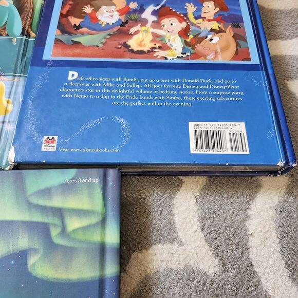 Disney Bedtime 3 Storybook Lot ‐ Frozen Princess Pixar Favorites Kids - Picture 8 of 8